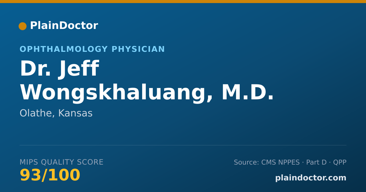 Shareable card for Jeff Wongskhaluang, M.D. - Ophthalmology Physician, Olathe, KS