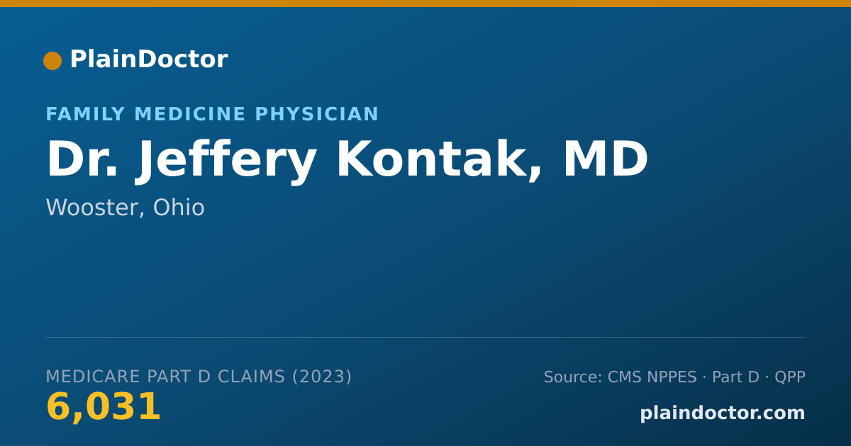 Shareable card for Jeffery Kontak, MD - Family Medicine Physician, Wooster, OH