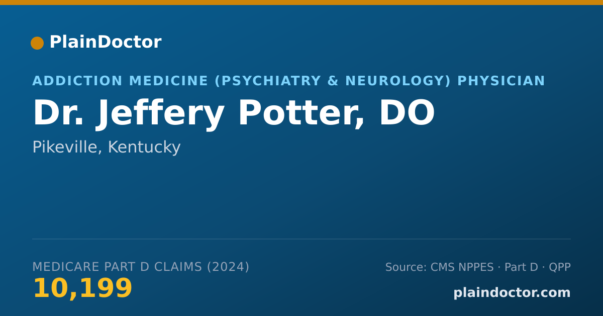 Shareable card for Jeffery Potter, DO - Addiction Medicine (Psychiatry & Neurology) Physician, Pikeville, KY