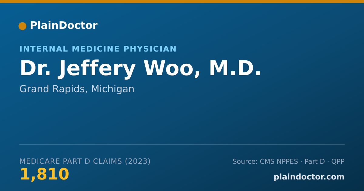 Shareable card for Jeffery Woo, M.D. - Internal Medicine Physician, Grand Rapids, MI