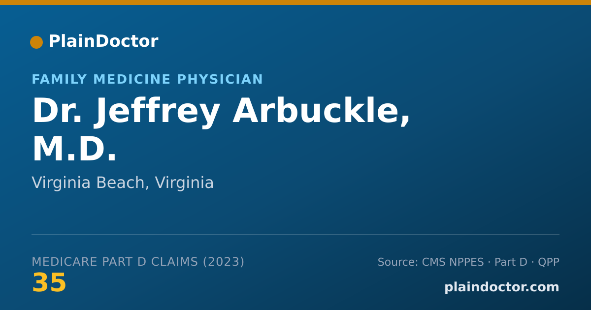 Shareable card for Jeffrey Arbuckle, M.D. - Family Medicine Physician, Virginia Beach, VA