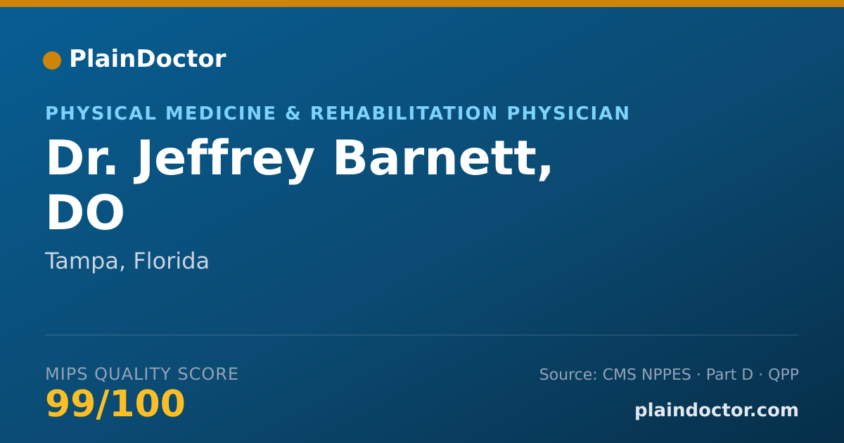 Shareable card for Jeffrey Barnett, DO - Physical Medicine & Rehabilitation Physician, Tampa, FL