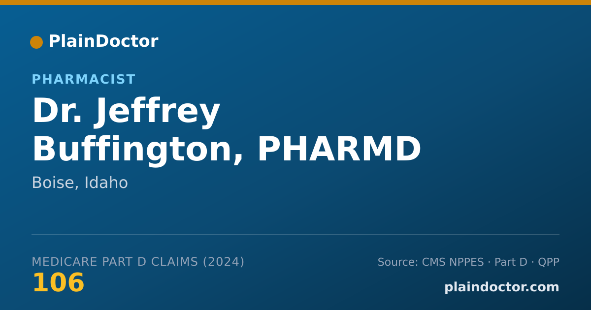 Shareable card for Jeffrey Buffington, PHARMD - Pharmacist, Boise, ID