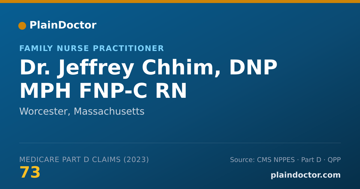 Shareable card for Jeffrey Chhim, DNP MPH FNP-C RN - Family Nurse Practitioner, Worcester, MA