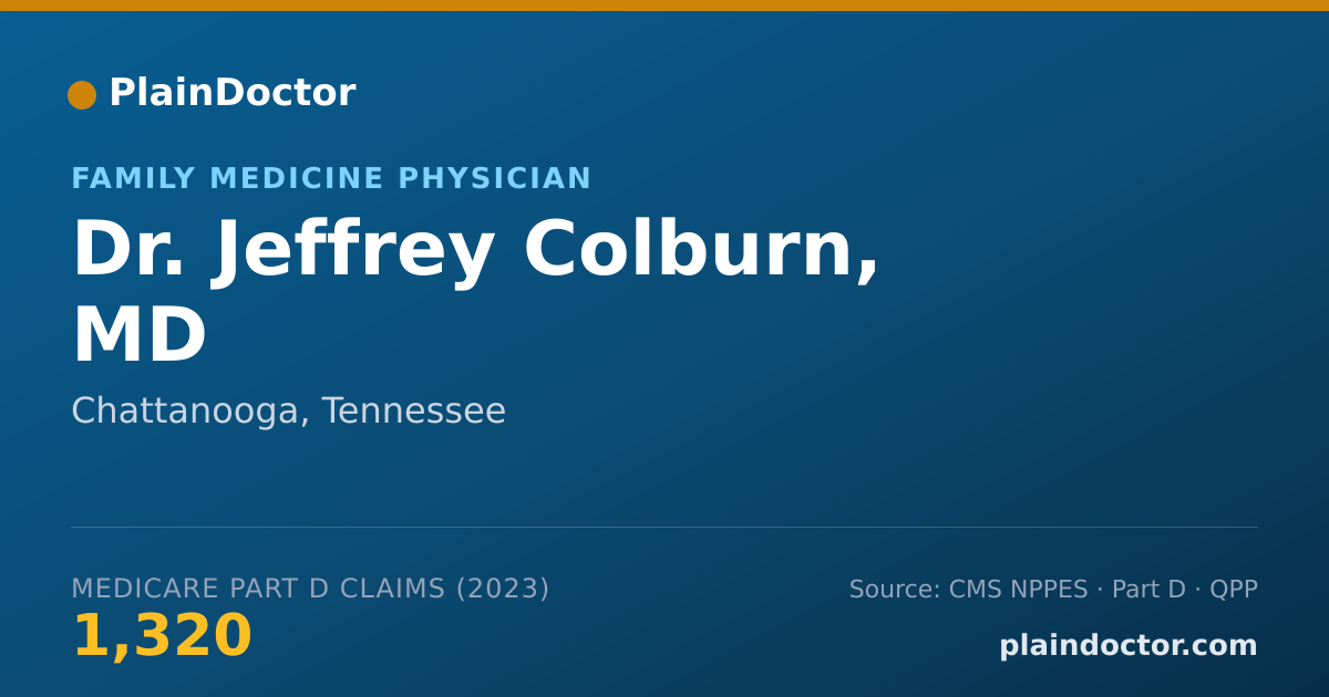 Shareable card for Jeffrey Colburn, MD - Family Medicine Physician, Chattanooga, TN