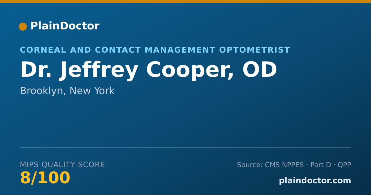 Shareable card for Jeffrey Cooper, OD - Corneal and Contact Management Optometrist, Brooklyn, NY