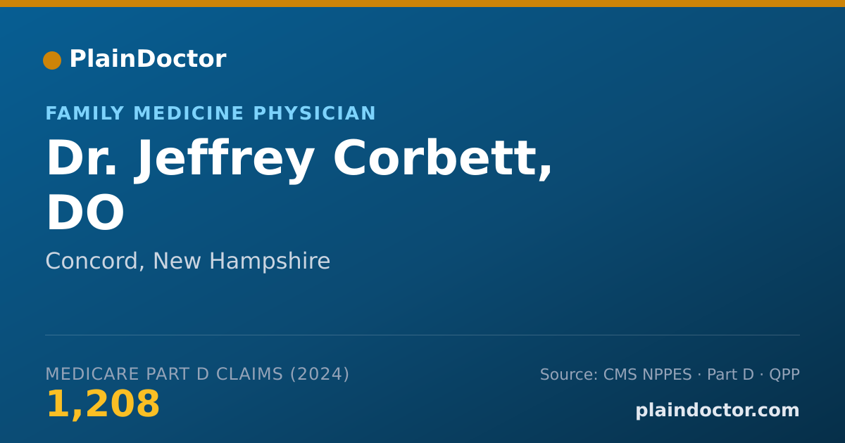 Shareable card for Jeffrey Corbett, DO - Family Medicine Physician, Concord, NH