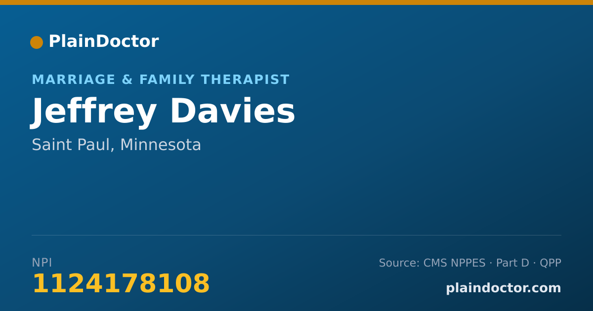Shareable card for Jeffrey Davies - Marriage & Family Therapist, Saint Paul, MN