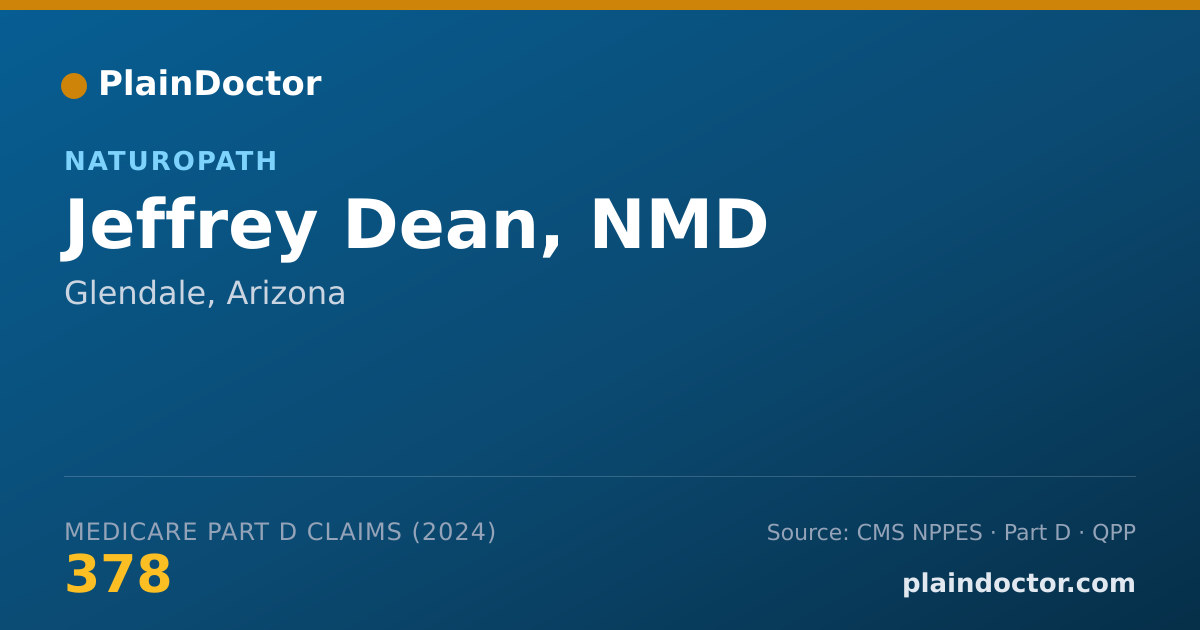 Shareable card for Jeffrey Dean, NMD - Naturopath, Glendale, AZ