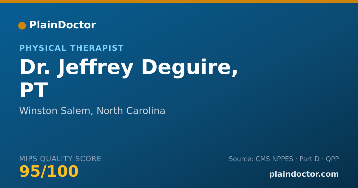 Shareable card for Jeffrey Deguire, PT - Physical Therapist, Winston Salem, NC