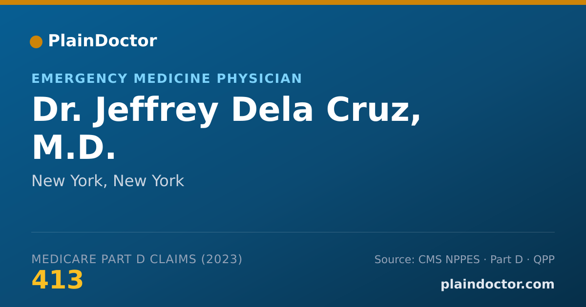 Shareable card for Jeffrey Dela Cruz, M.D. - Emergency Medicine Physician, New York, NY