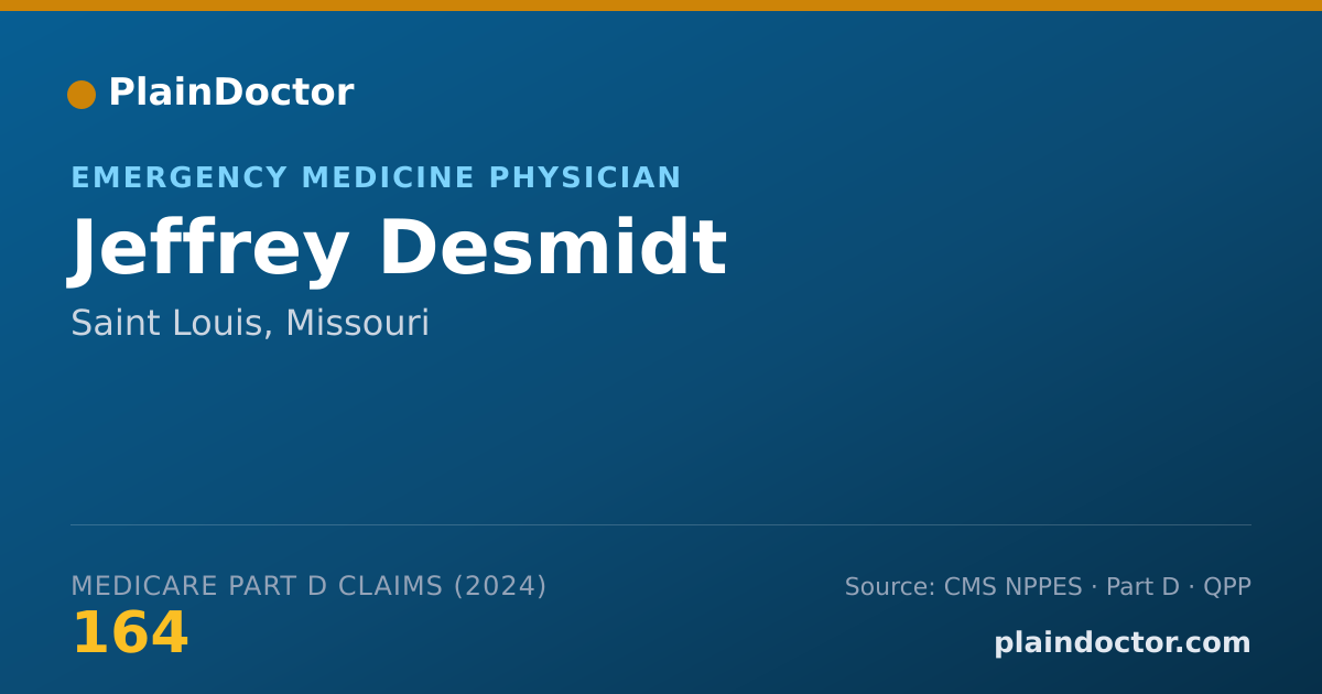 Shareable card for Jeffrey Desmidt - Emergency Medicine Physician, Saint Louis, MO