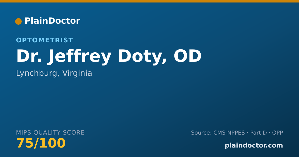 Shareable card for Jeffrey Doty, OD - Specialist, Lynchburg, VA