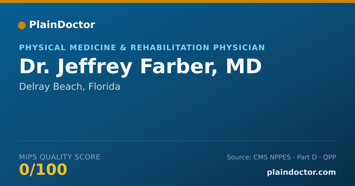 Shareable card for Jeffrey Farber, MD - Physical Medicine & Rehabilitation Physician, Delray Beach, FL