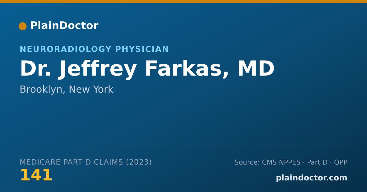 Shareable card for Jeffrey Farkas, MD - Neuroradiology Physician, Brooklyn, NY