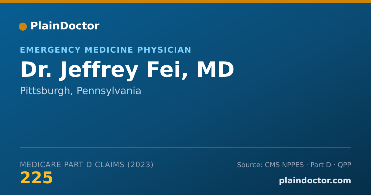 Shareable card for Jeffrey Fei, MD - Emergency Medicine Physician, Pittsburgh, PA