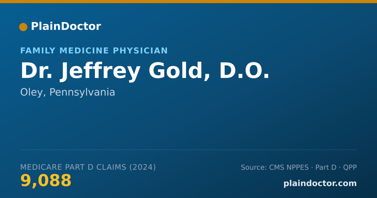 Shareable card for Jeffrey Gold, D.O. - Family Medicine Physician, Oley, PA