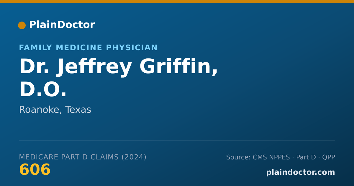 Shareable card for Jeffrey Griffin, D.O. - Family Medicine Physician, Roanoke, TX