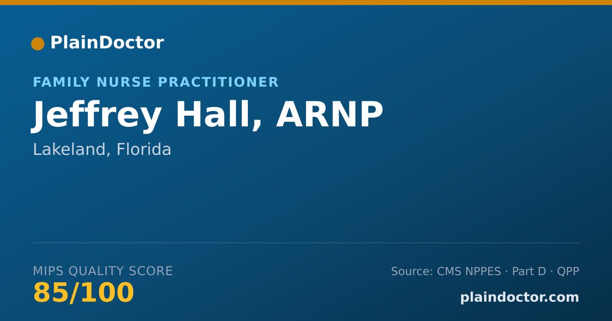 Shareable card for Jeffrey Hall, ARNP - Family Nurse Practitioner, Lakeland, FL
