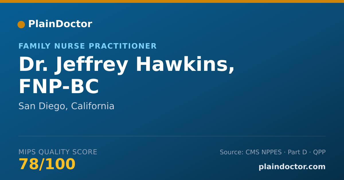 Shareable card for Jeffrey Hawkins, FNP-BC - Family Nurse Practitioner, San Diego, CA