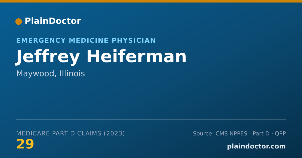 Shareable card for Jeffrey Heiferman - Emergency Medicine Physician, Maywood, IL