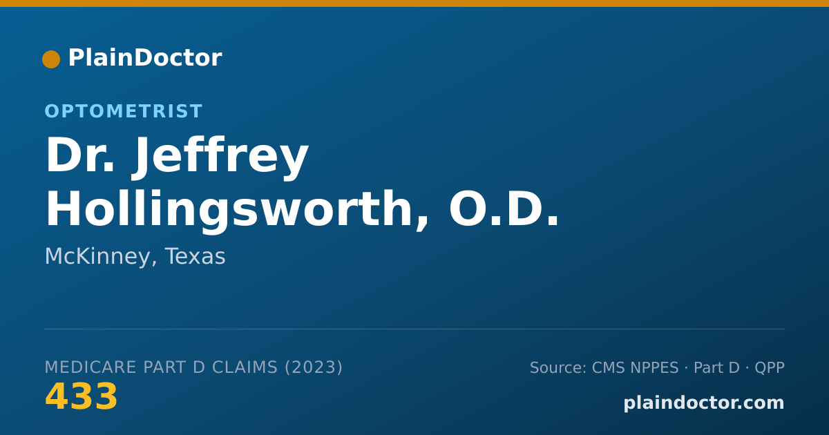 Shareable card for Jeffrey Hollingsworth, O.D. - Optometrist, McKinney, TX
