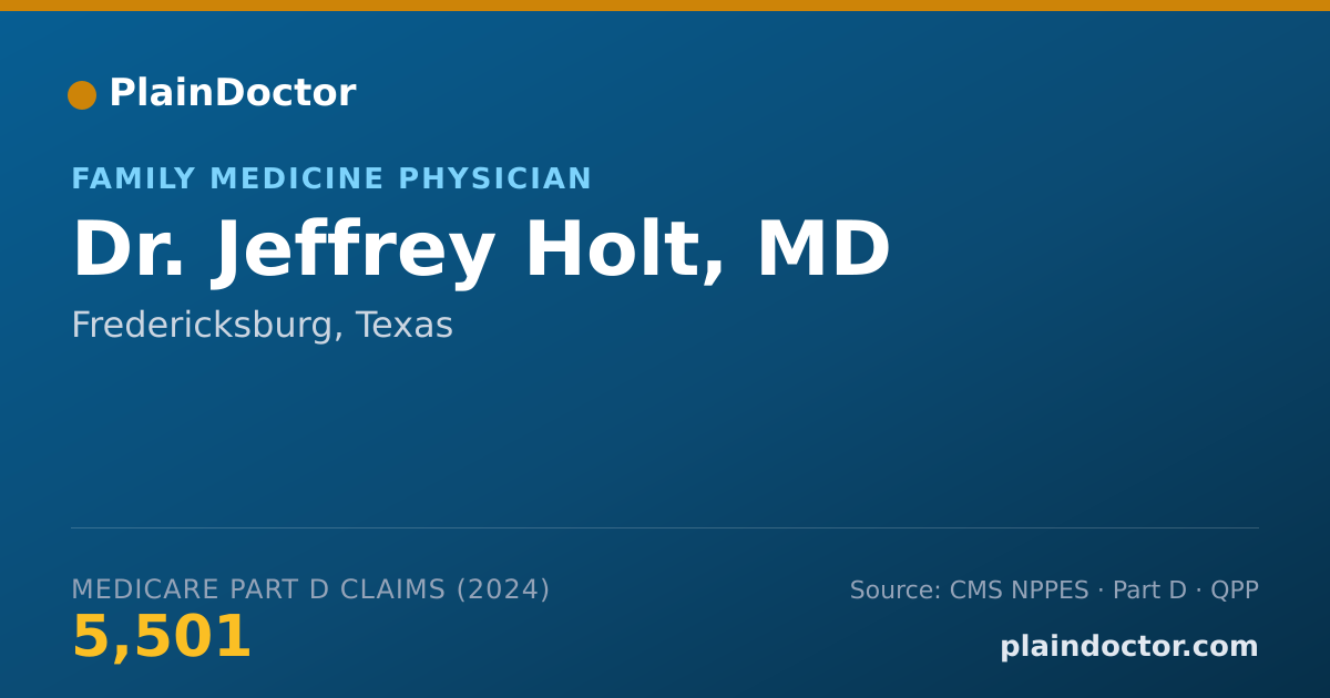 Shareable card for Jeffrey Holt, MD - Family Medicine Physician, Fredericksburg, TX