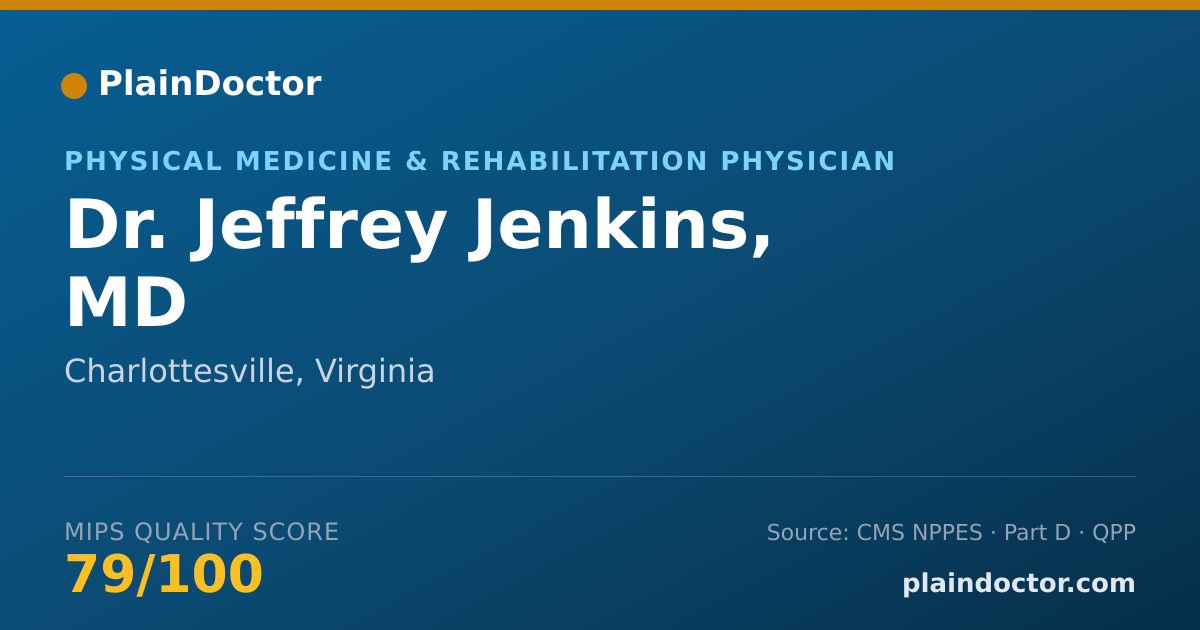 Shareable card for Jeffrey Jenkins, MD - Physical Medicine & Rehabilitation Physician, Charlottesville, VA