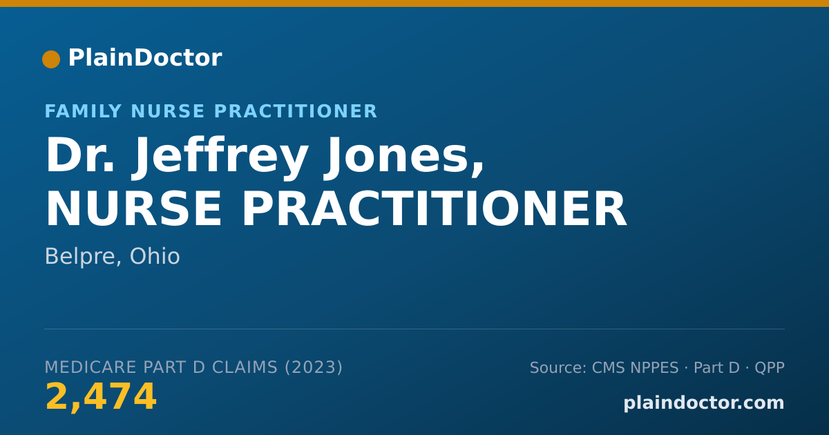 Shareable card for Jeffrey Jones, NURSE PRACTITIONER - Family Nurse Practitioner, Belpre, OH