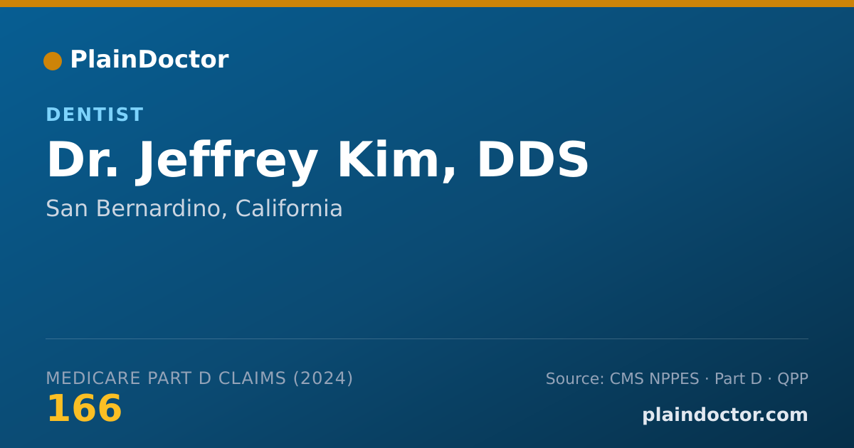 Shareable card for Jeffrey Kim, DDS - Dentist, San Bernardino, CA