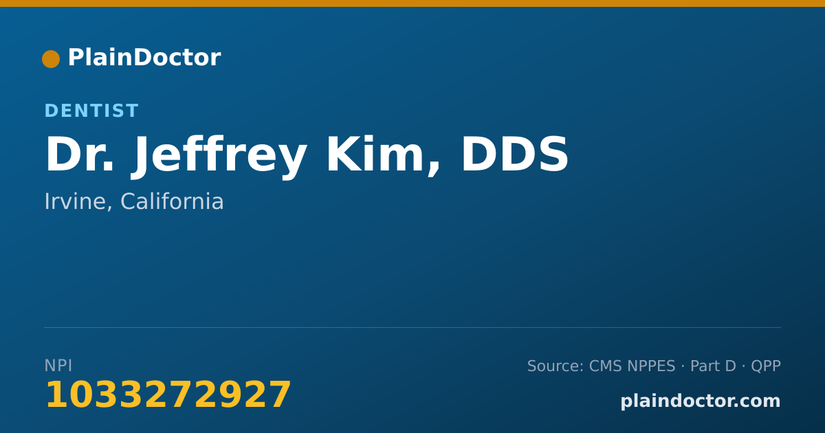 Shareable card for Jeffrey Kim, DDS - Dentist, Irvine, CA
