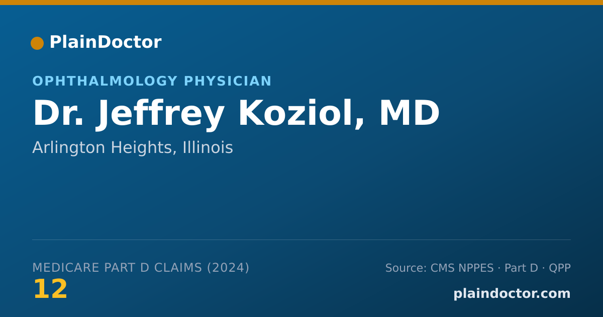 Shareable card for Jeffrey Koziol, MD - Ophthalmology Physician, Arlington Heights, IL