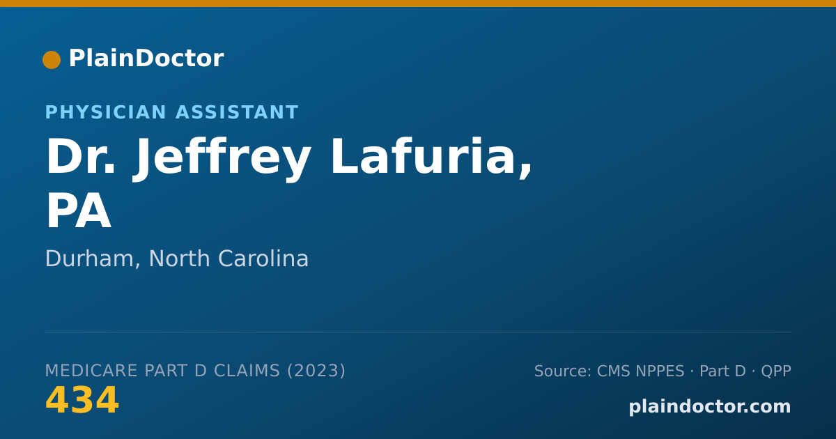 Shareable card for Jeffrey Lafuria, PA - Physician Assistant, Durham, NC