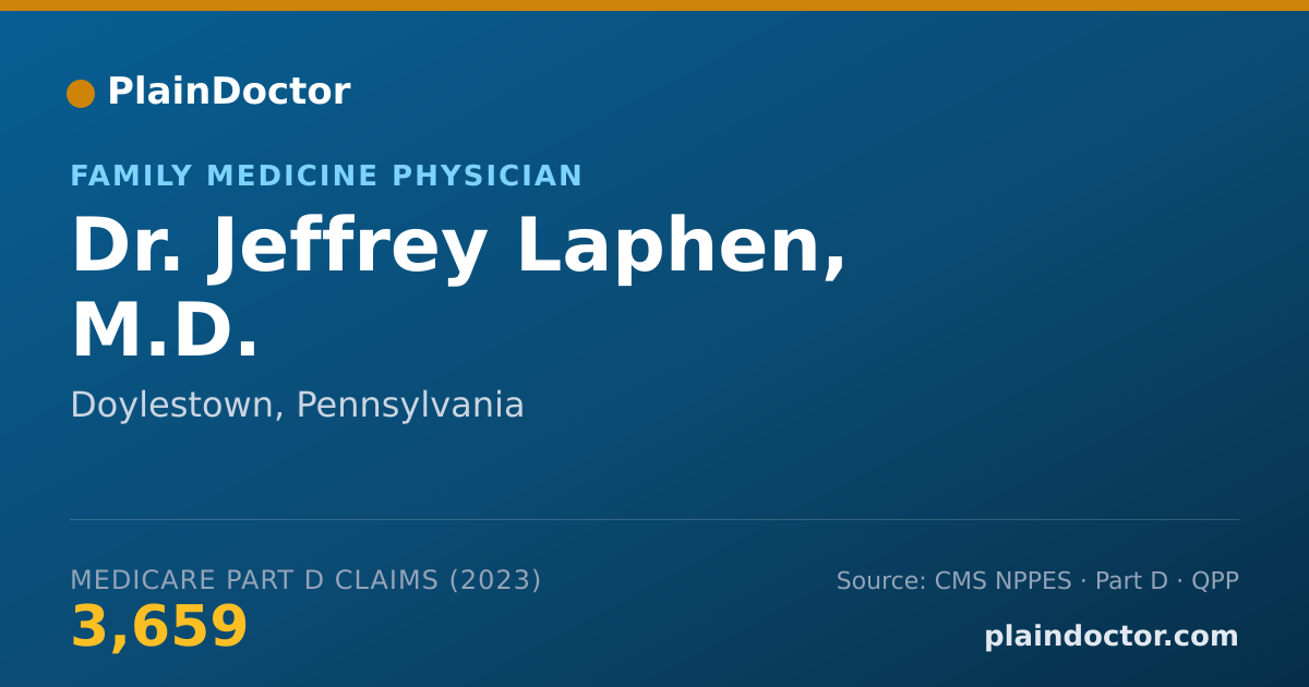 Shareable card for Jeffrey Laphen, M.D. - Family Medicine Physician, Doylestown, PA