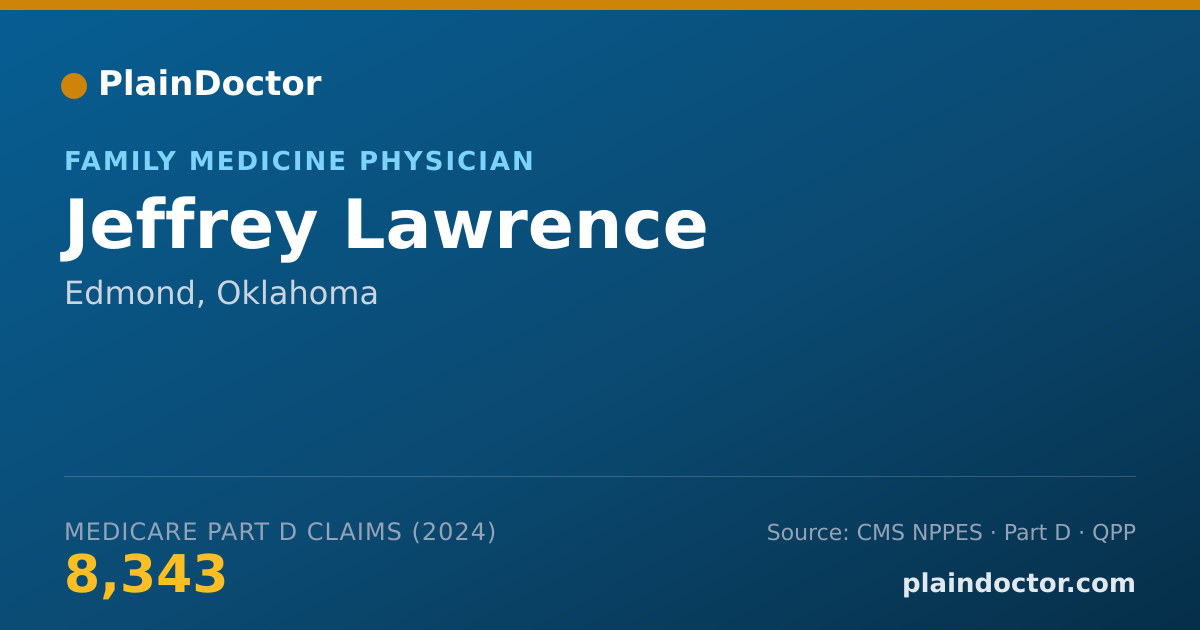 Shareable card for Jeffrey Lawrence - Family Medicine Physician, Edmond, OK
