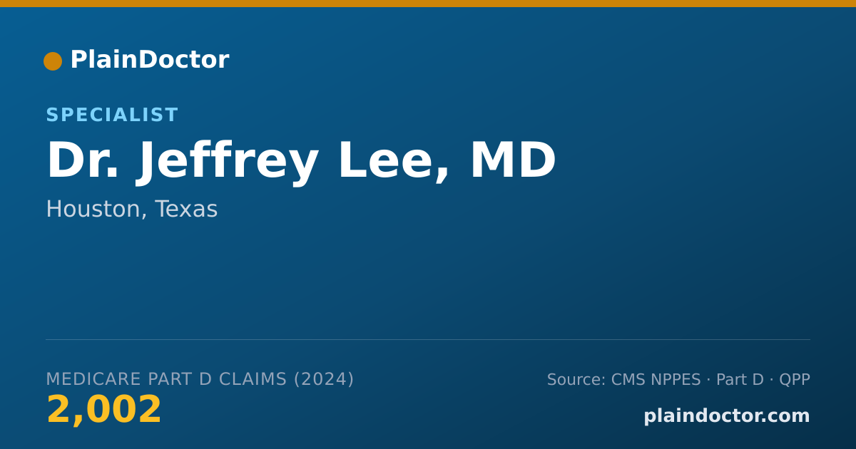 Shareable card for Jeffrey Lee, MD - Specialist, Houston, TX