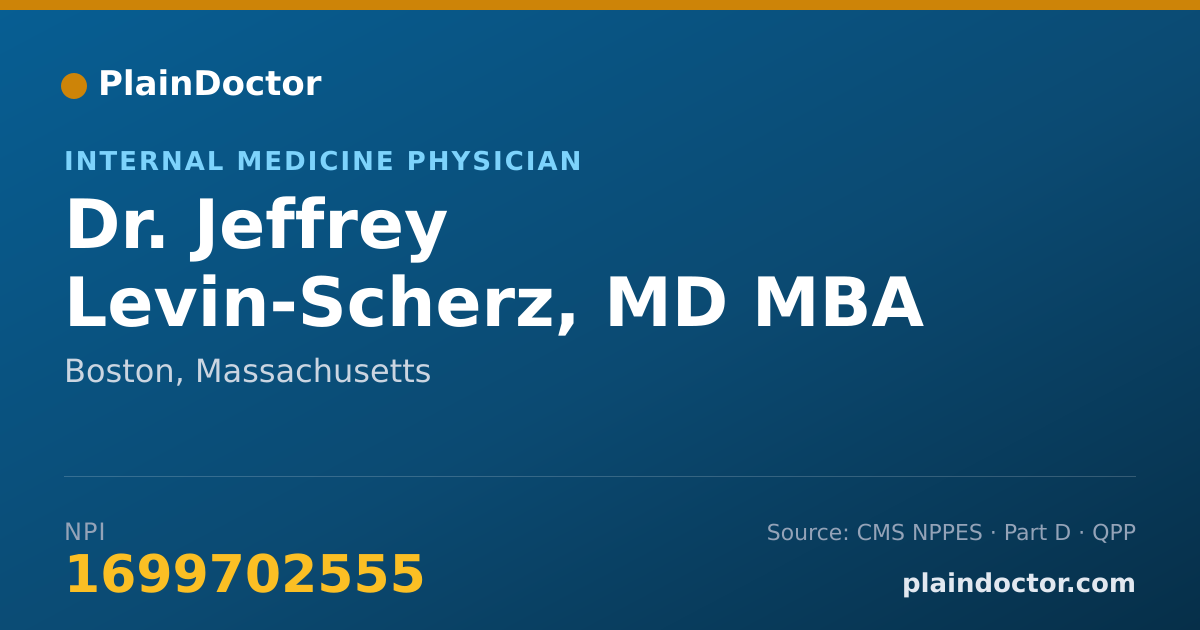 Shareable card for Jeffrey Levin-Scherz, MD MBA - Internal Medicine Physician, Boston, MA