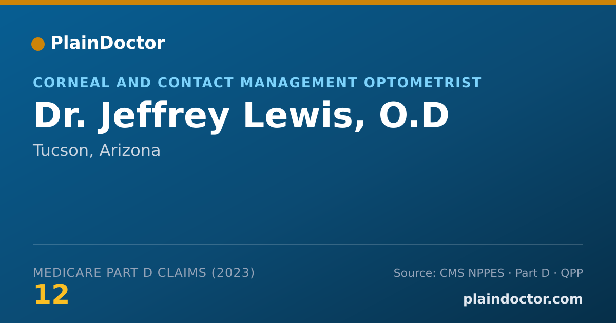 Shareable card for Jeffrey Lewis, O.D - Corneal and Contact Management Optometrist, Tucson, AZ