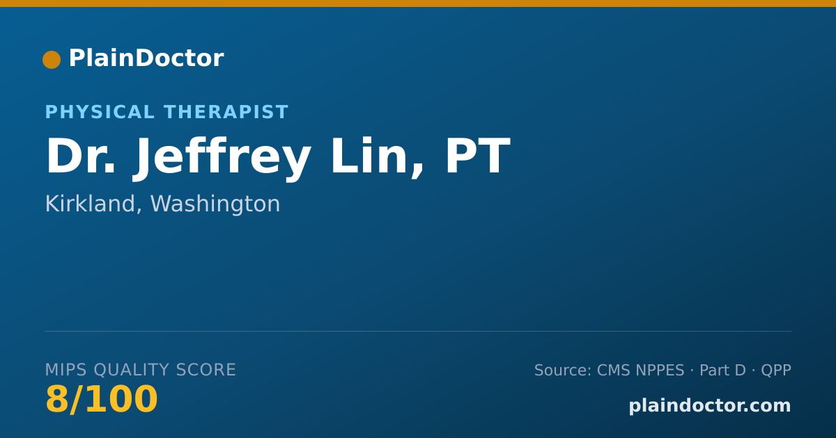 Shareable card for Jeffrey Lin, PT - Physical Therapist, Kirkland, WA