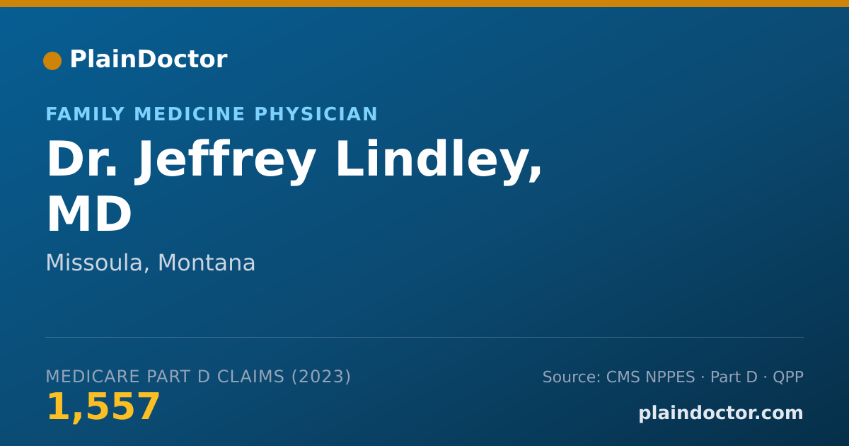 Shareable card for Jeffrey Lindley, MD - Family Medicine Physician, Missoula, MT