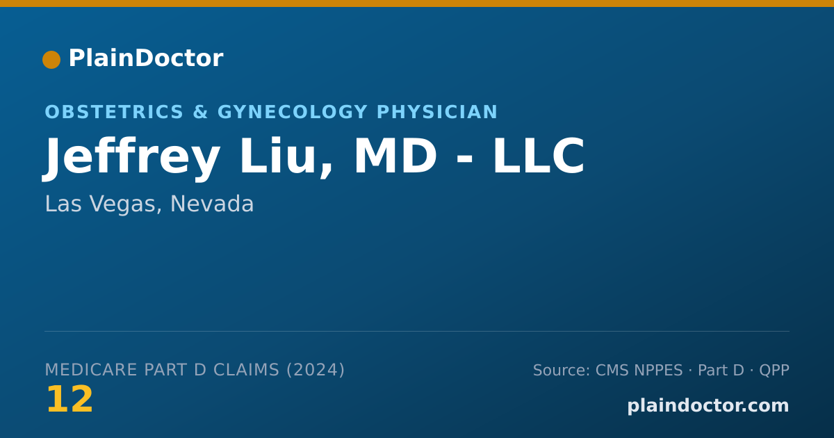 Shareable card for Jeffrey Liu, MD - LLC - Obstetrics & Gynecology Physician, Las Vegas, NV