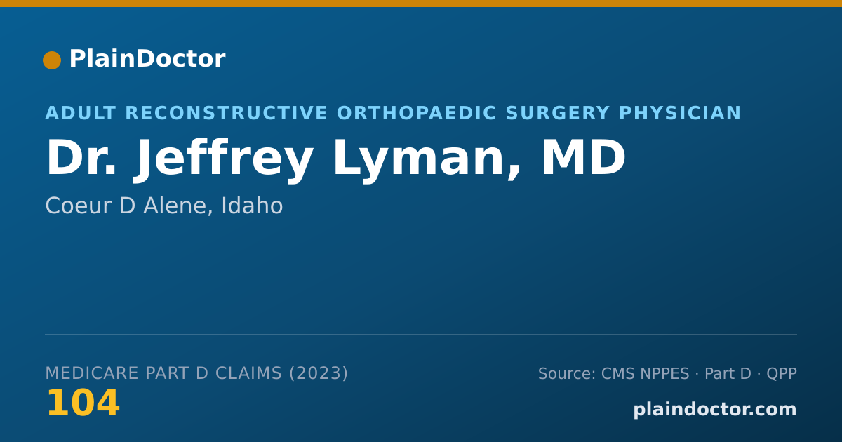 Shareable card for Jeffrey Lyman, MD - Adult Reconstructive Orthopaedic Surgery Physician, Coeur D Alene, ID