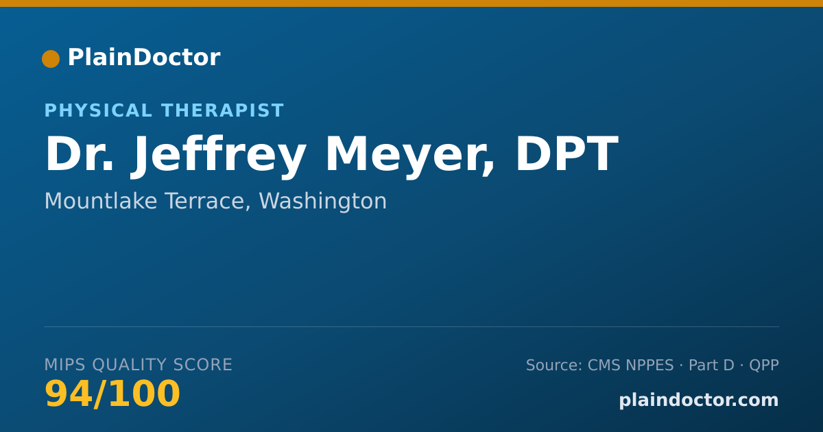 Shareable card for Jeffrey Meyer, DPT - Physical Therapist, Mountlake Terrace, WA