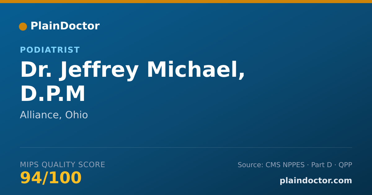 Shareable card for Jeffrey Michael, D.P.M - Foot & Ankle Surgery Podiatrist, Alliance, OH