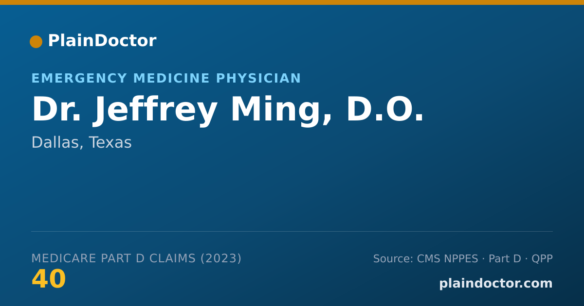 Shareable card for Jeffrey Ming, D.O. - Emergency Medicine Physician, Dallas, TX