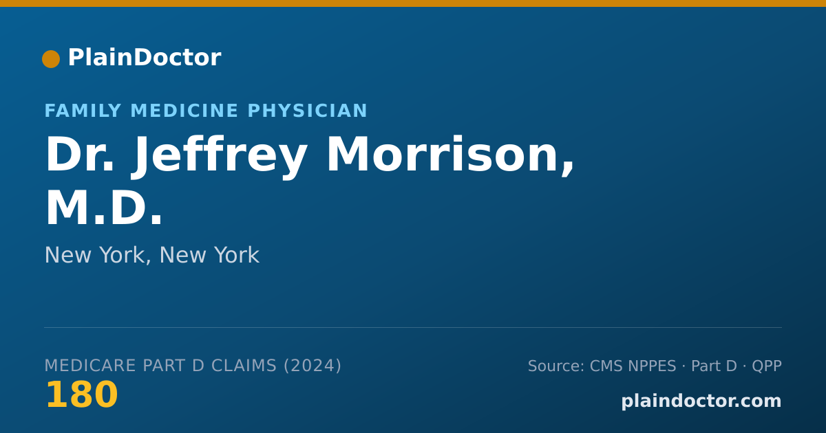 Shareable card for Jeffrey Morrison, M.D. - Family Medicine Physician, New York, NY