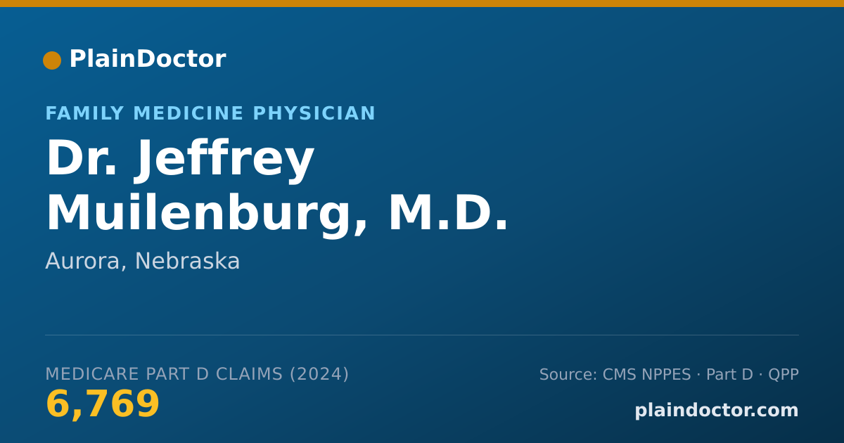 Shareable card for Jeffrey Muilenburg, M.D. - Family Medicine Physician, Aurora, NE
