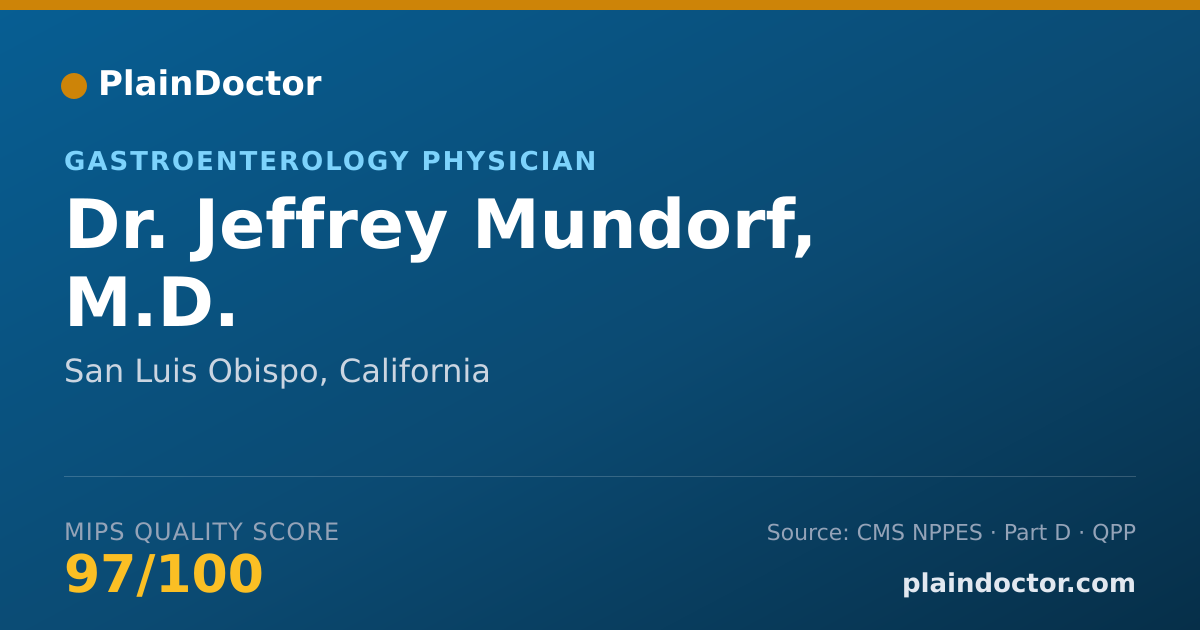 Shareable card for Jeffrey Mundorf, M.D. - Gastroenterology Physician, San Luis Obispo, CA