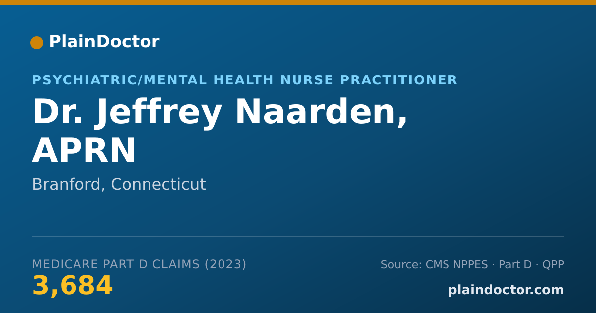 Shareable card for Jeffrey Naarden, APRN - Psychiatric/Mental Health Nurse Practitioner, Branford, CT