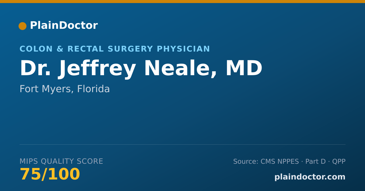 Shareable card for Jeffrey Neale, MD - Surgery Physician, Fort Myers, FL